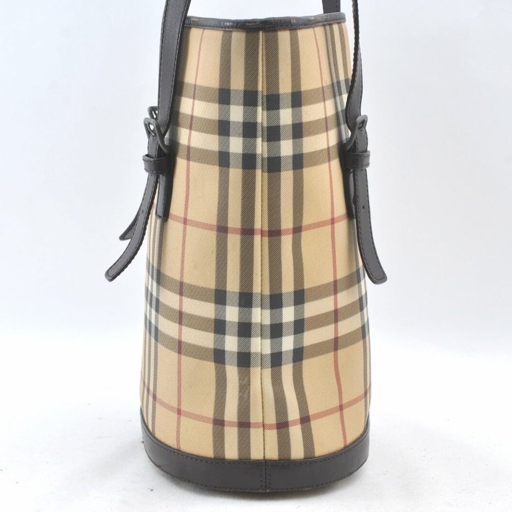 Authentic Burberry Nova Check Shoulder HandBag PVc - Picture 3 of 11